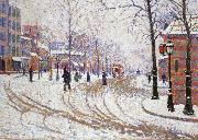 Paul Signac snow boulevard de clichy pa ris oil painting reproduction